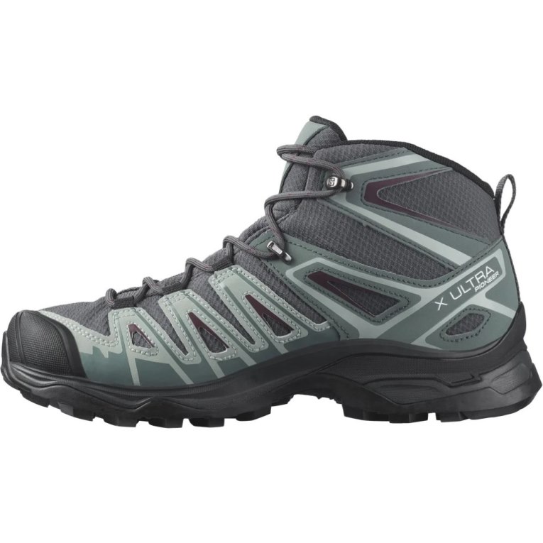 Dark Grey Salomon X Ultra Pioneer Mid CSWP Women's Hiking Boots | IE XN9104